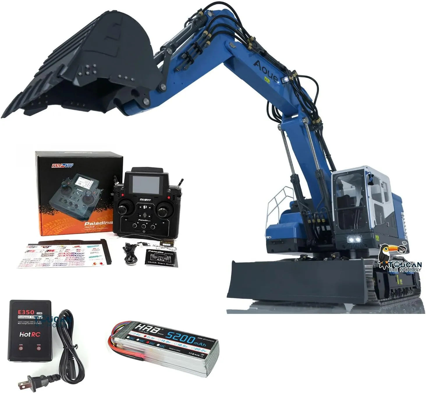 Aoue ET26L PL18EV Radio B0012 Cars TOUCAN RC HOBBY nose secrete fervor deception cortex handy LESU 1/14 Metal RC Hydraulic Excavator RTR 