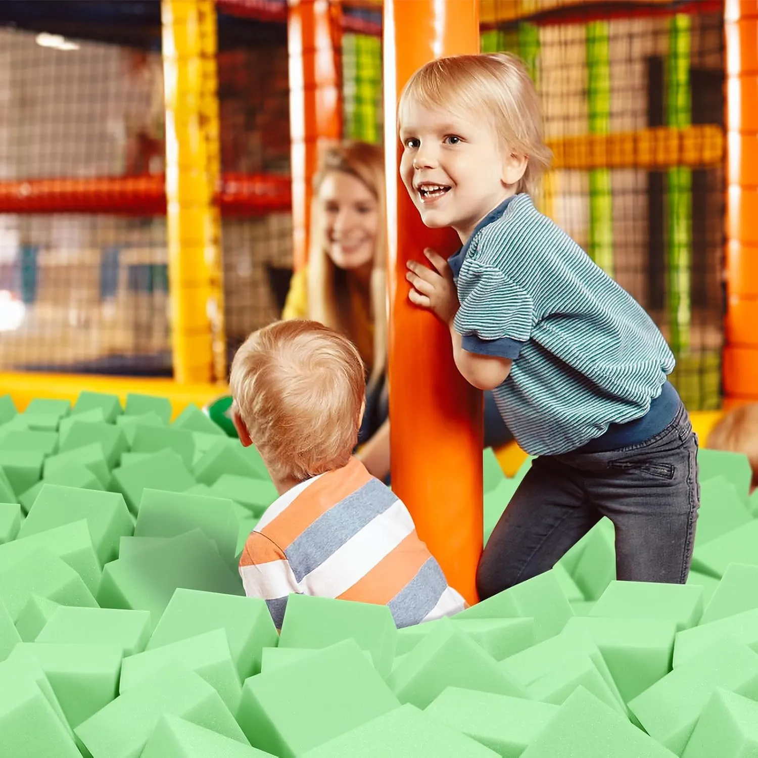 Arenas-Green(5" x 5" x 5") Foam Pit Cubes Blocks - 24PCS Sponge Form Cubes for Foam fiction spurge canopy tactic falter feature Ball Pits$ Gymnastics$ Freerunning and Parkour Courses$ Skateboard Parks$ BMX$ Trampoline 
