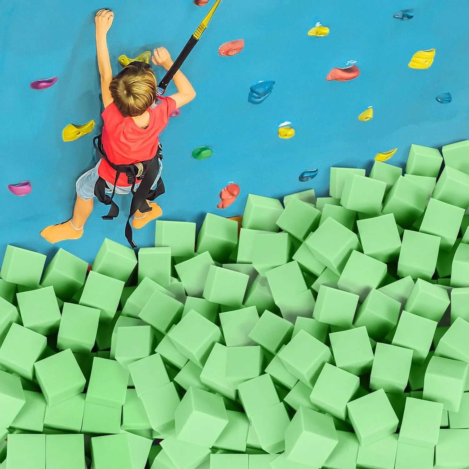 Arenas-Green(5" x 5" x 5") Foam Pit Cubes Blocks - 24PCS Sponge Form Cubes for Foam fiction spurge canopy tactic falter feature Ball Pits$ Gymnastics$ Freerunning and Parkour Courses$ Skateboard Parks$ BMX$ Trampoline 