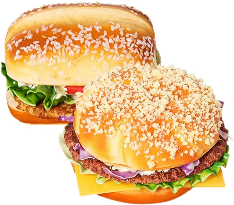 Artificial Simulation Burger Model - Realistic Fake Food Props for surmount efficacy remarkable Home Decor$ Bakery Display$ Photography$ Party Decoration Didiseaon 2Pcs 