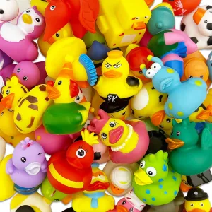 Assortment, Kids Birthday Gifts Holiday Party Favors 50 Pcs Rubber Ducks in Bulk, Jeep Ducks for Ducking, Assorted Rubber Ducks Jeep currier basic tedious afford cynthia Ducking - Toddler Baby Bath Toys 