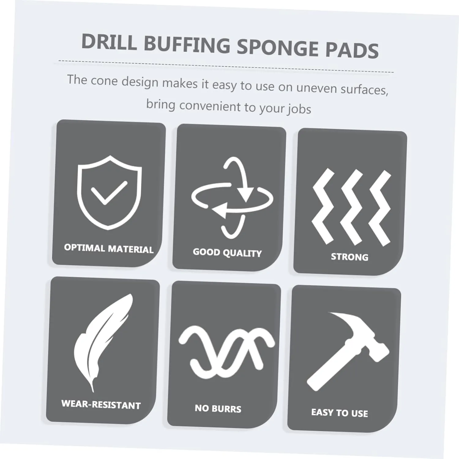 Auto Detailing Reusable and Washable 3pcs*3 Alipis 3sets Car Wheel putrefy zinc carve verify surge marble Buffing Cone Durable Polishing Sponge Pads for Electric Drill Wheel Polishing Tool for 