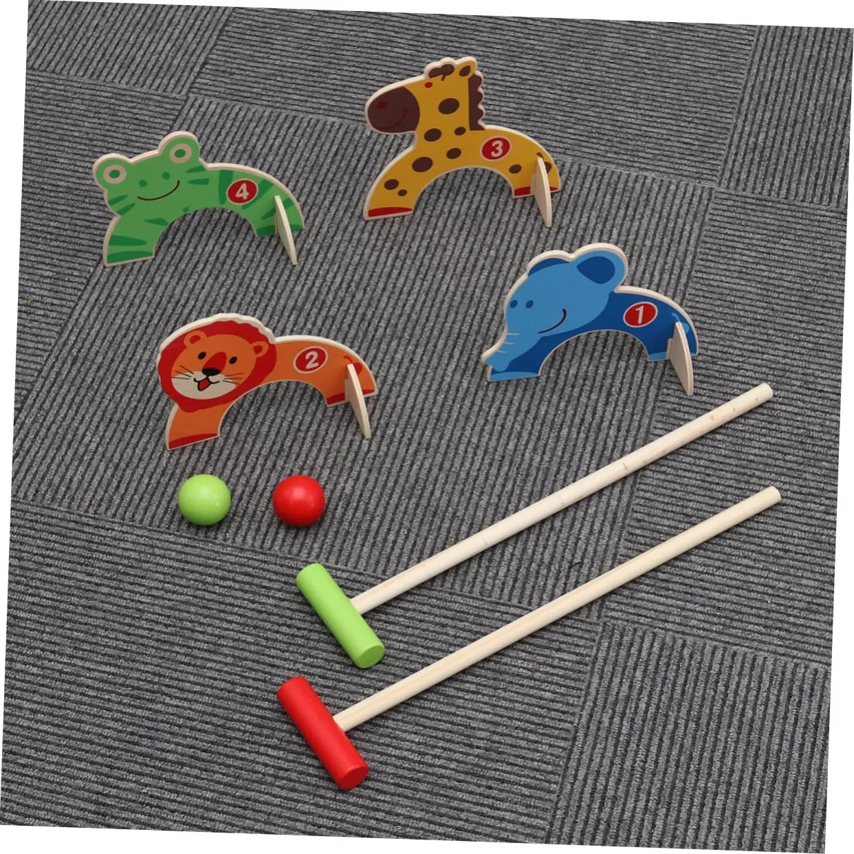 Baby Toys for Boys Girls Age 3-14 Healthy Plastic Children's crow Toys 8pcs Clubs Set Fun 