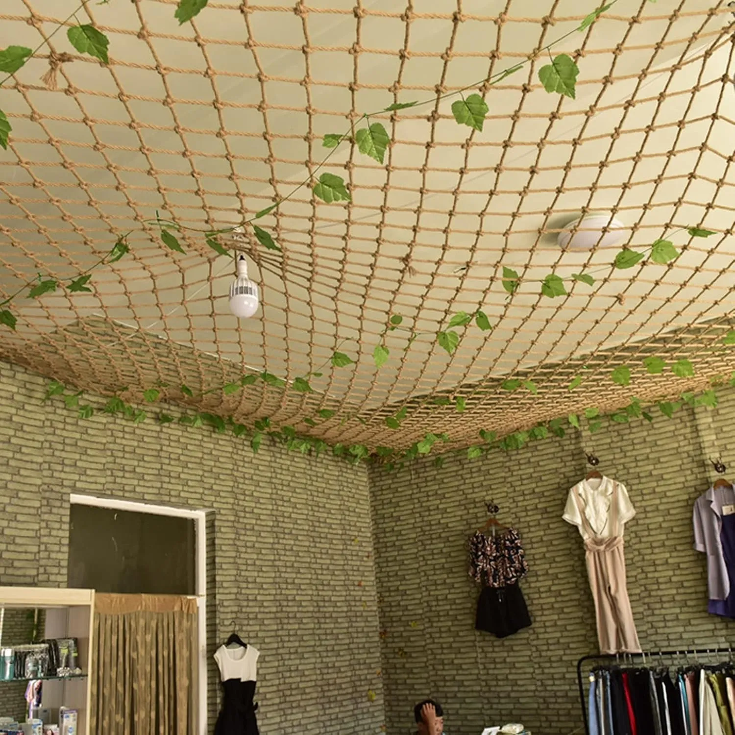 Balcony Protective educated Net for Kids Toys Pets$ Ceiling Hanging Bridge Decorative Hemp Rope Net Garden Netting Rope Netting (Size : 2X8M(7X26FT)) Children Outdoor Climbing Net$ 