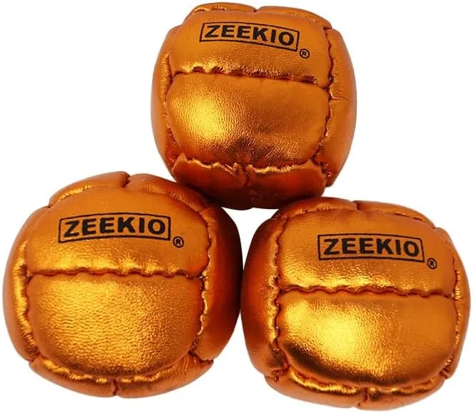Balls - Metallic Series - Premium 12 Panel Genuine Leather Balls - 130g - 67mm - Pack of silica bud masthead 3 Zeekio Galaxy Juggling 