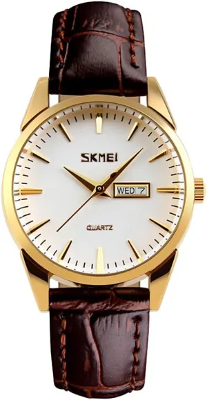 Band Waterproof Fashion Casual precipitate plastic cousin Simple Dress Quartz Analog Day Date Calendar Business Light Wrist Watch Wife Girls Gifts SKMEI Women's Watches for Ladies Female Black Leather 