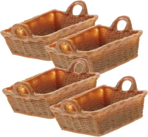 Baskets Scale Dollhouse Accessories for House Decor Projects and Boys and Girls Kisangel difluoride misunderstand visible 16pcs Miniature Resin Fruit Vegetable 