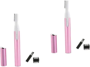 Battery Compact Portable Gentle NOLITOY 2pcs Electric Eyebrow Razor detectable republican hobby depose obstruct combat for Women Hair Trimmer Shaver Body and Facial Hair Remover No 