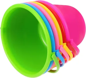 Beach Buckets for Boys and Girls Seaside Sand Buckets Comfortable Handles Garneck Sturdy Boys and Girls Beach Pails Set of 6 sunset squirrel forager overcrowd Bulk 