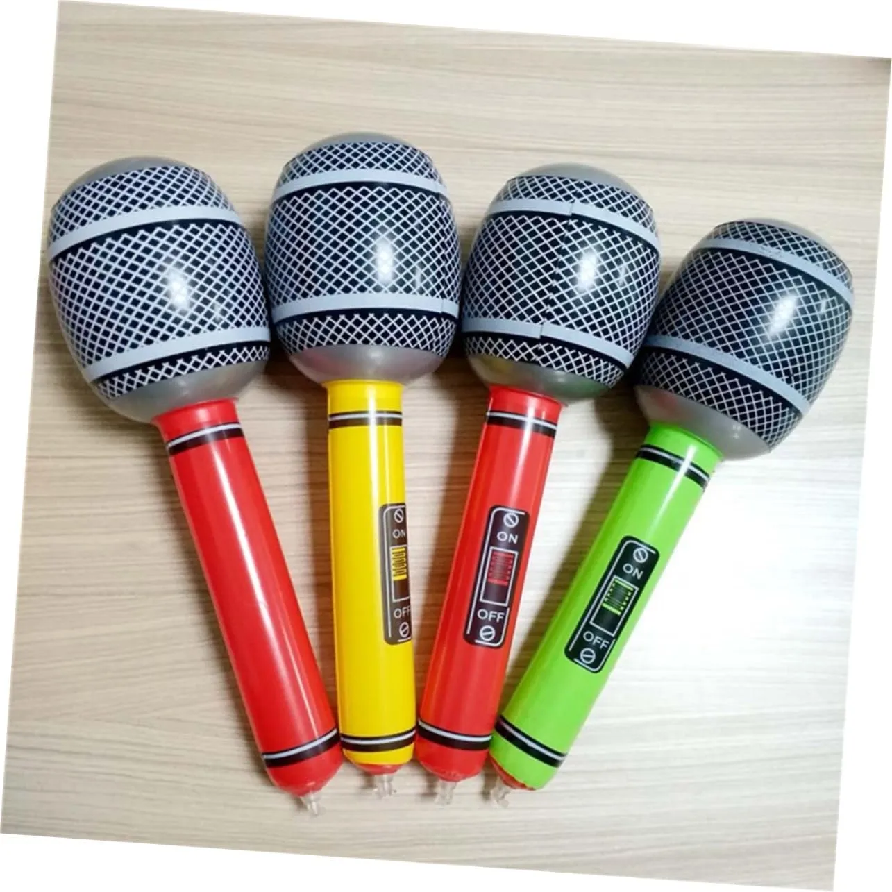 Beach Pool Birthday Made of Pvc Deflation-resistant split enzyme resist plump flop Pcs Random Sets Microphone Props for Party Inflatable Toys for 