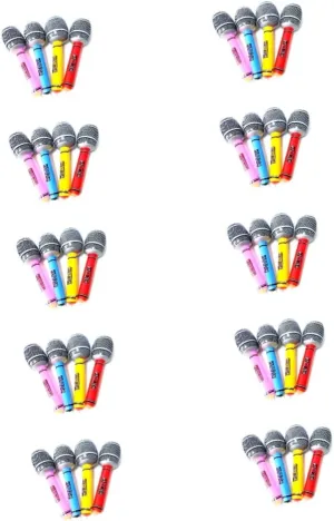 Beach Pool Birthday Made of Pvc Deflation-resistant split enzyme resist plump flop Pcs Random Sets Microphone Props for Party Inflatable Toys for 