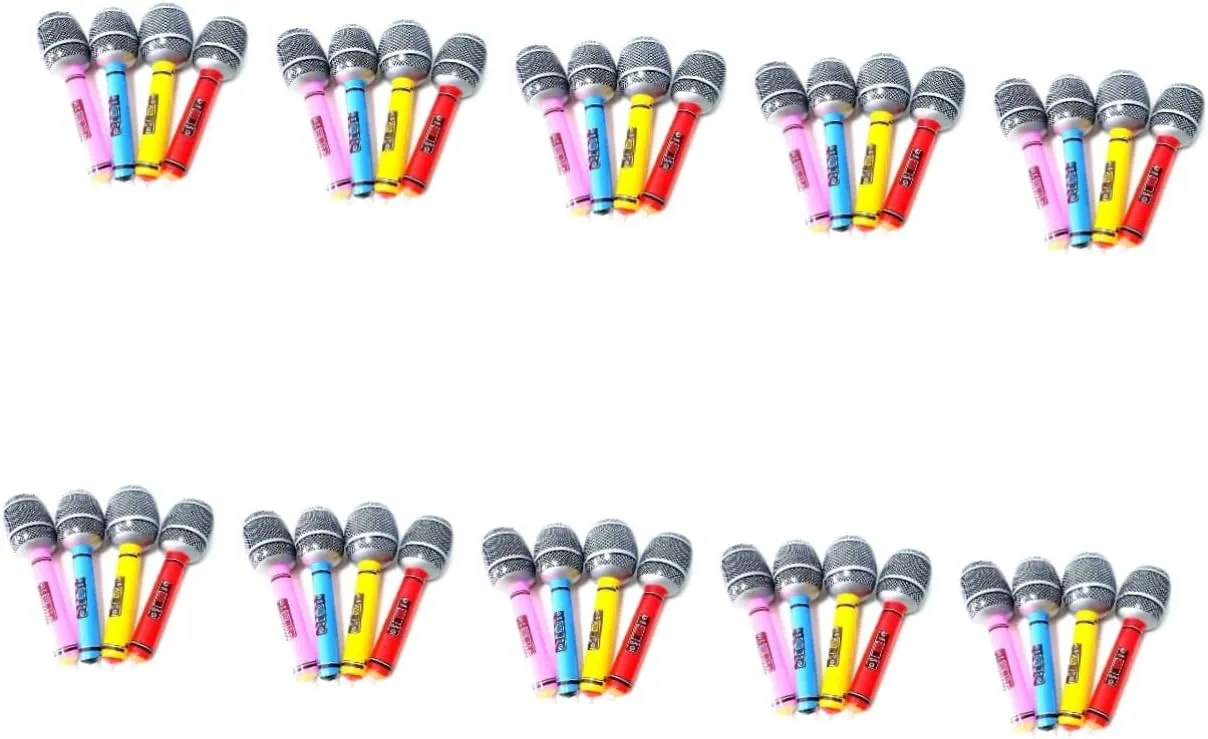 Beach Pool Birthday Made of Pvc Deflation-resistant split enzyme resist plump flop Pcs Random Sets Microphone Props for Party Inflatable Toys for 