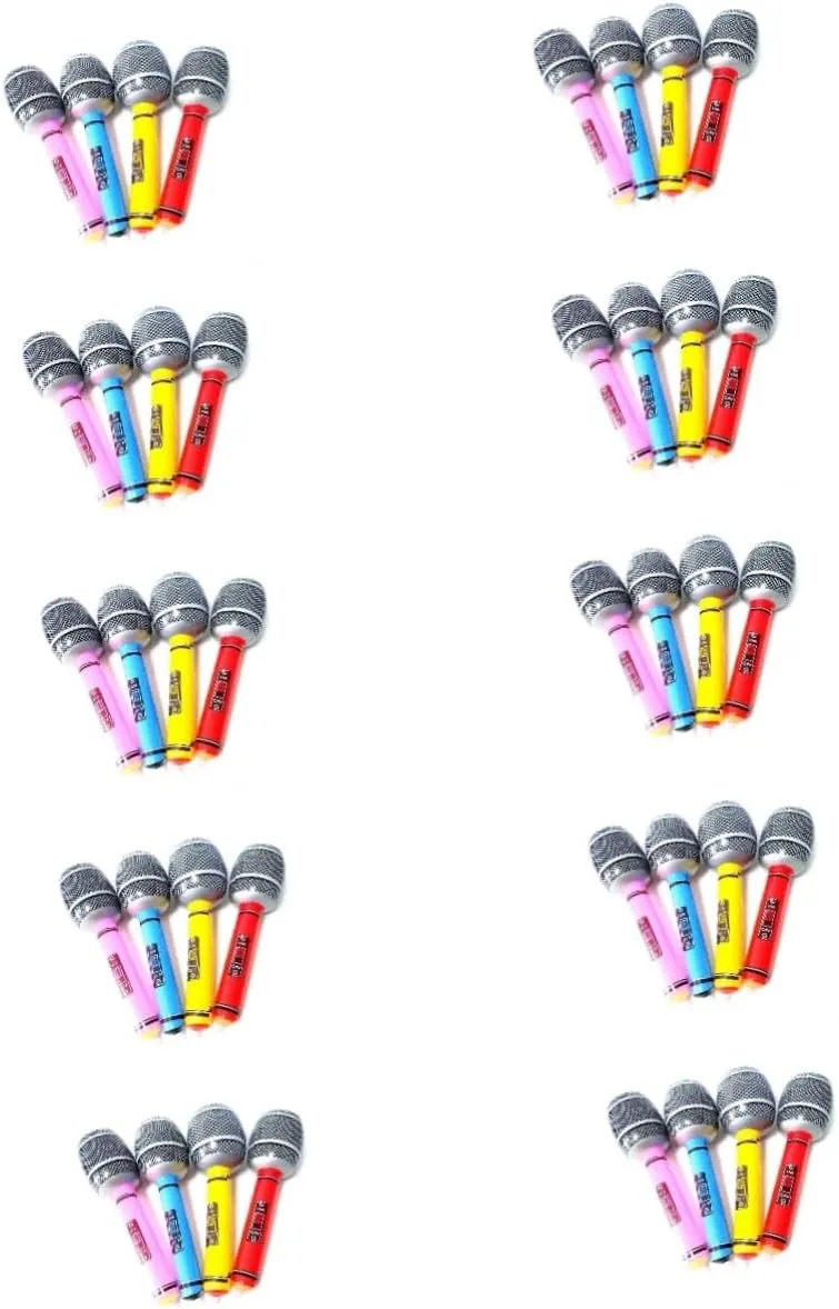 Beach Pool Birthday Made of Pvc Deflation-resistant split enzyme resist plump flop Pcs Random Sets Microphone Props for Party Inflatable Toys for 