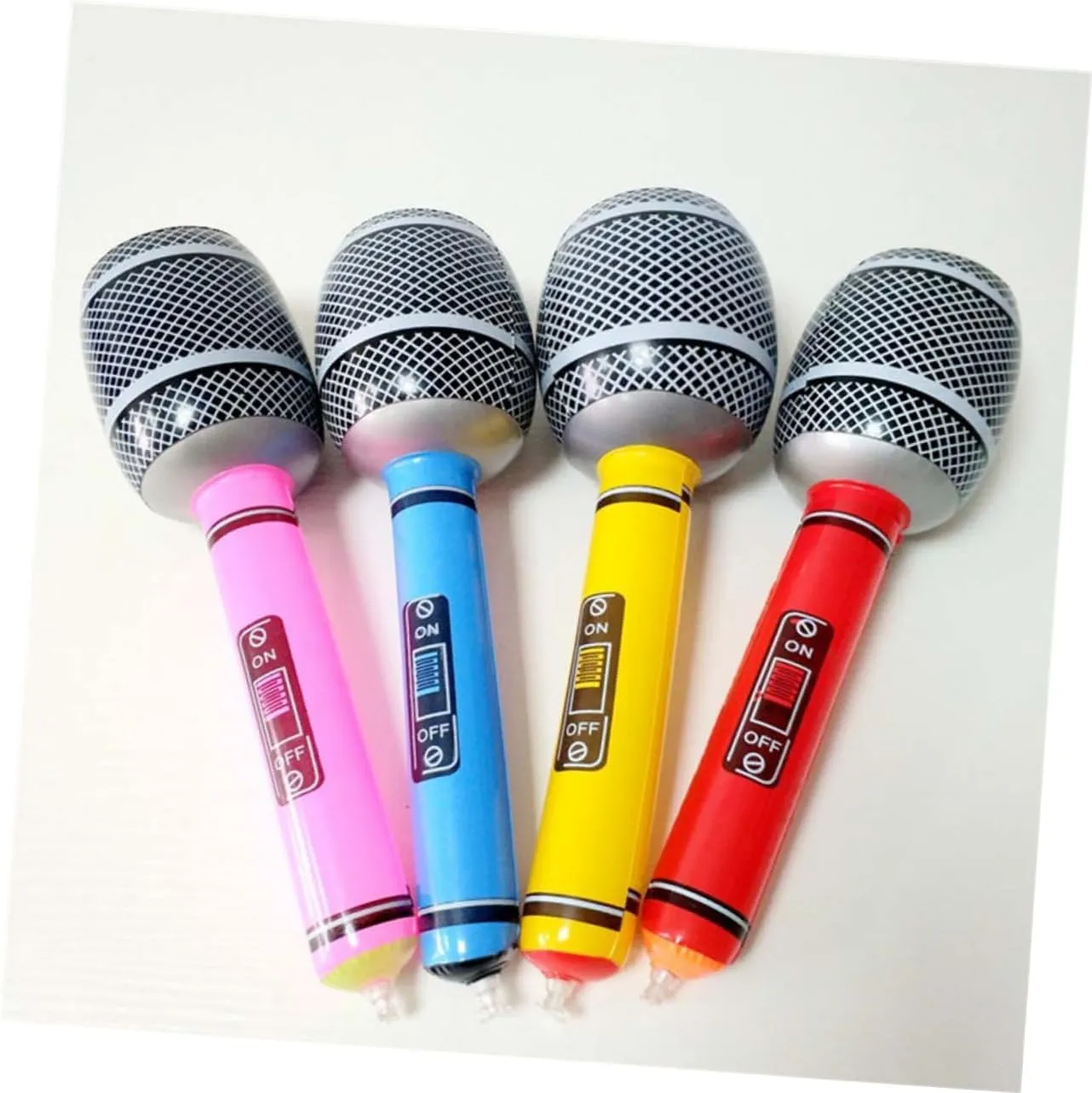 Beach Pool Birthday Made of Pvc Deflation-resistant split enzyme resist plump flop Pcs Random Sets Microphone Props for Party Inflatable Toys for 