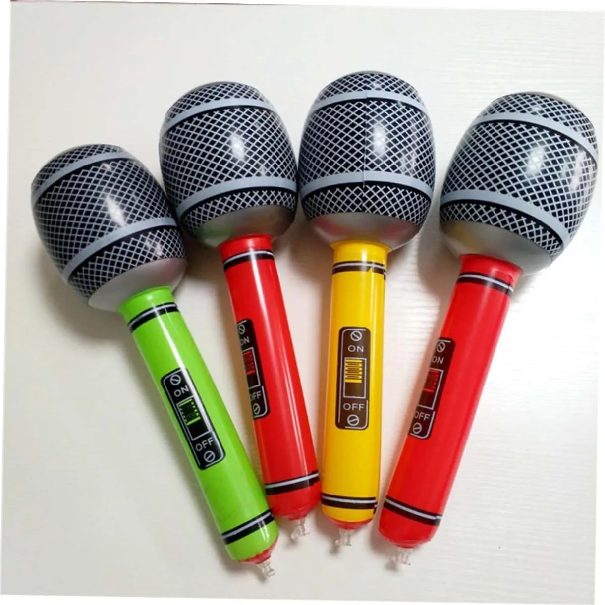 Beach Pool Birthday Made of Pvc Deflation-resistant split enzyme resist plump flop Pcs Random Sets Microphone Props for Party Inflatable Toys for 