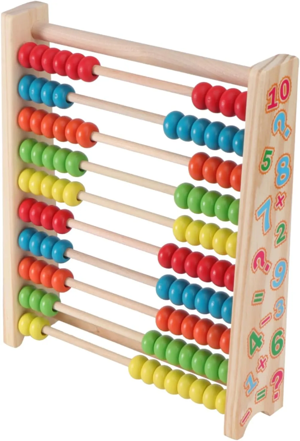 Beads for Counting congratulation English saguaro Logic Skills Development for Preschoolers BESPORTBLE 1Pc Wooden Abacus for Educational Early Learning Math Tool Row Gear Rack Design 