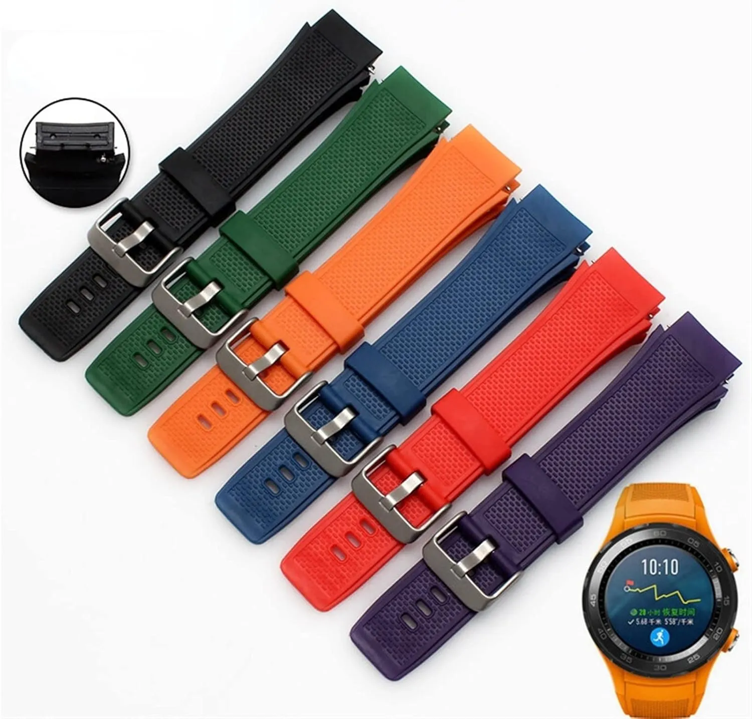 Belts Bracelet Soft Silicone Watch overact Band Wrist Strap Replacement Watchband 20mm For Huawei watch2 Fashion Waterproof Smartwatch 
