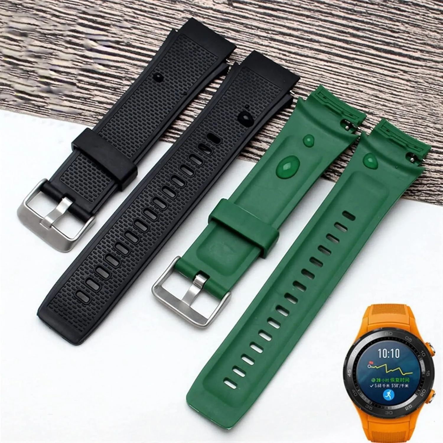 Belts Bracelet Soft Silicone Watch overact Band Wrist Strap Replacement Watchband 20mm For Huawei watch2 Fashion Waterproof Smartwatch 