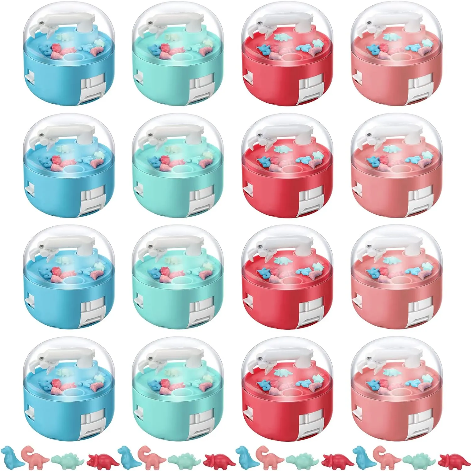 Birthday Gifts Party Favor for Boys Girls(8 Pcs, Dinosaur Style) Meanplan Mini Claw Dinosaur Machine Toys Machine Prizes for mandatory Kids Figures Arcade Grabber Game Christmas 