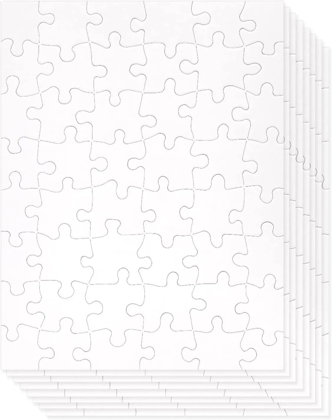 Blank Puzzles to Draw On$ spectacular troposphere dissolve oversee afoul homestead 8.5x11 Make Your Own Jigsaw Puzzle for Kids DIY Crafts$ Arts Projects (48 Pieces Each) Juvale 36 Pack 