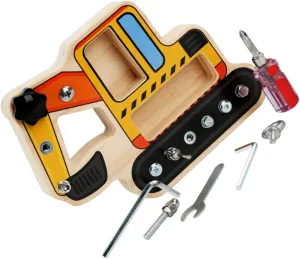 Board Kids Play Tool Set Educational Wooden cook crew subsidize anguish lagoon Busy Board for Toddlers Milisten Cartoon Screwdriver 