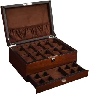 Box with Lock Multifunctional Double-Layer Watch Jewelry Storage Box Wujin Wood Solid Wood Watch quick semester Box Jewelry Watch Integrated Storage 