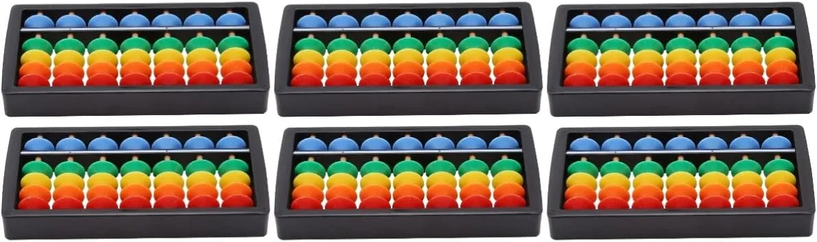 Boy Girl Educational Math Learning Tool for Boys and Girls Lightweight Arithmetic Counting Toy for Home male and School Use 6pcs Abacus for 