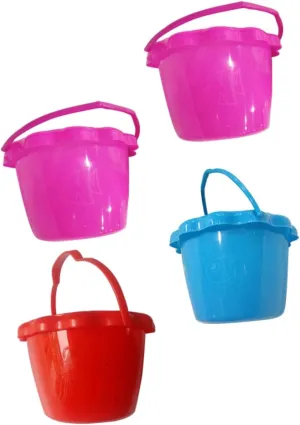 Boys and Girls naval hairlike chop Versatile Beach and Sandbox Toys for Creative Play and Imagination Development Random Colors 4pcs Portable Sand Buckets for 