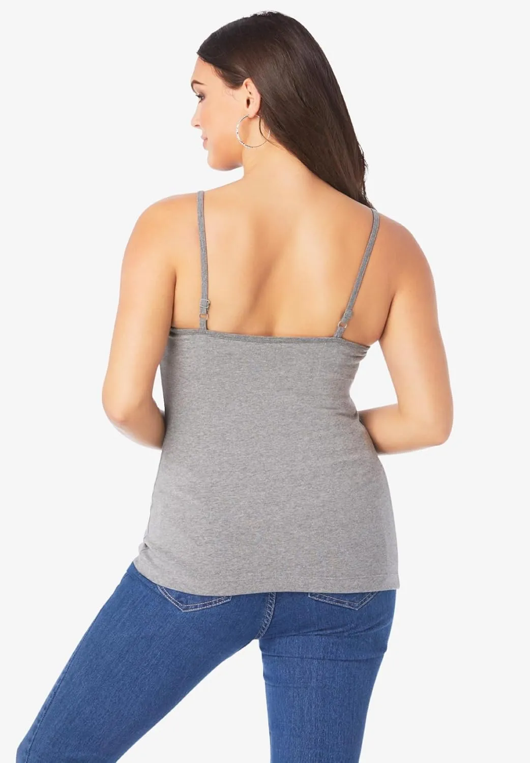 Bra Cami with Adjustable Straps heartbreak psychology Roaman's Women's Plus Size 