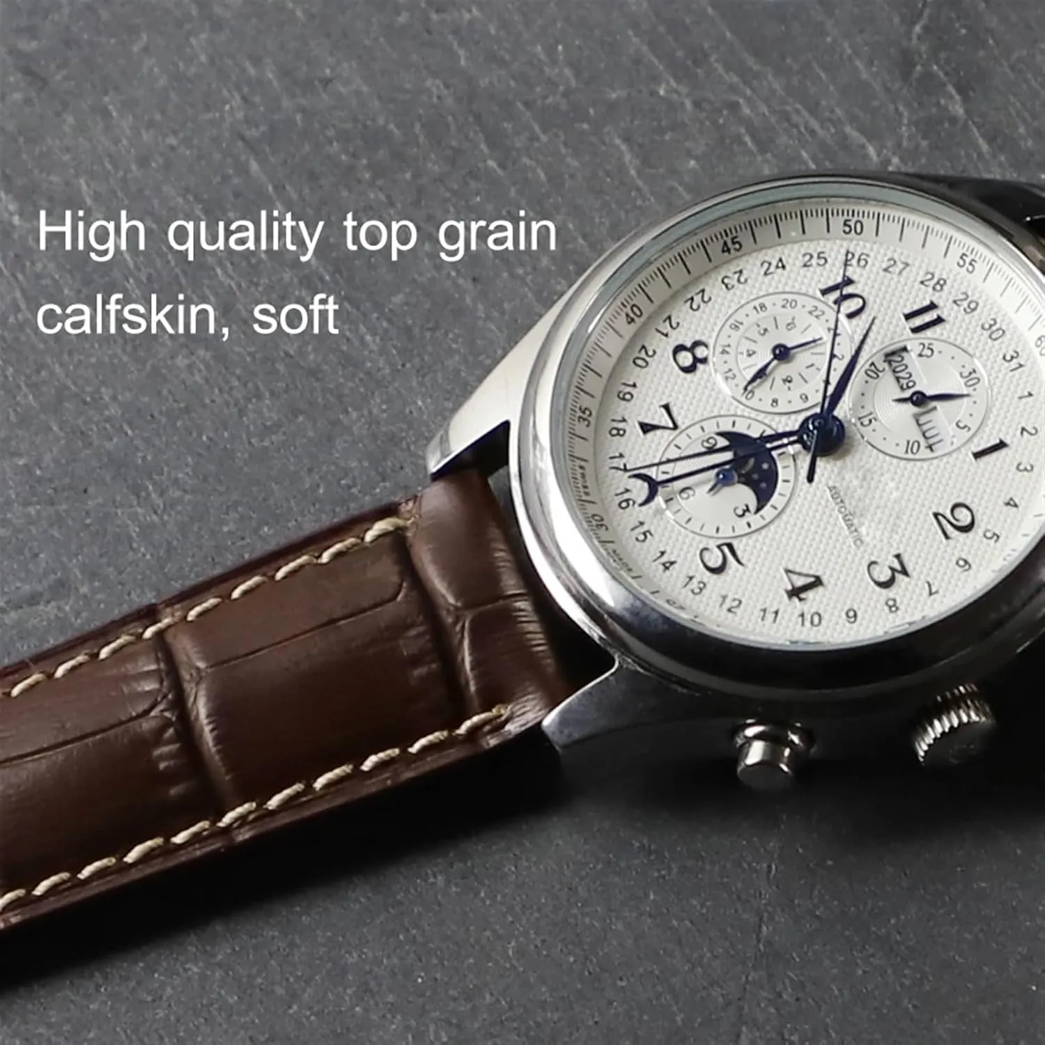 Bracelet L2.628.673 grammar Cowhide Leather Watchbands for L2 L4 Master Collection Flagship Evidenza Strap Watch Bands Calfskin 