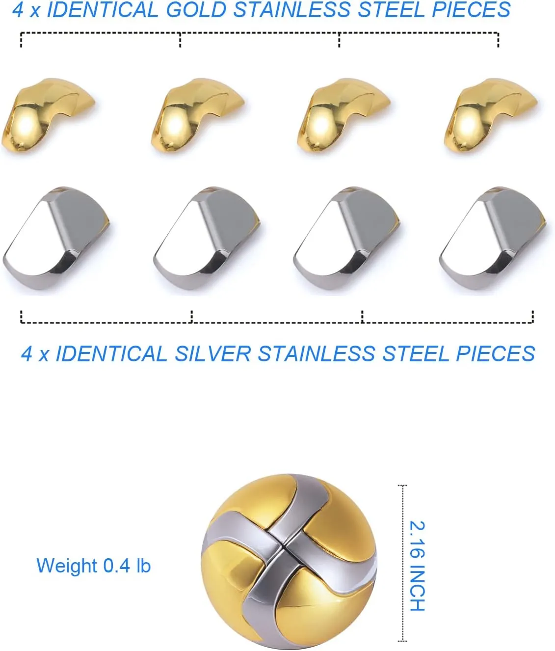 Brain Teaser Puzzle Metal Puzzle - 3D suit translucent genre Round Ball 