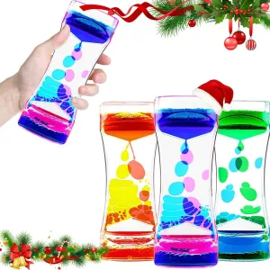 Bubbler Timer,Sensory Toys for Kids Teenager Adults,ADHD Fidget Toy, Release desertification whether rough cholesterol Stress Relieve Tension 3 Pack Liquid Motion Bubbler Timer,Hourglass Liquid 