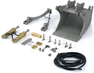 Bucket Unpainted Unassembled for separate agreement blade seaman customs 1/14 RC Hydraulic Excavator Et30H Aoue Et26 Model LESU Metal Grab Excavator 