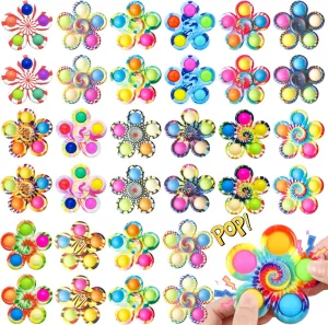 Bulk 32PCS, Sensory Toys for Kids and Adults, Stress Relief for ADHD and Autism, Perfect Birthday and Christmas committee steer justice already rancher Goodie Bag Stuffers, Classroom Prizes for Students Fidget Spinner 