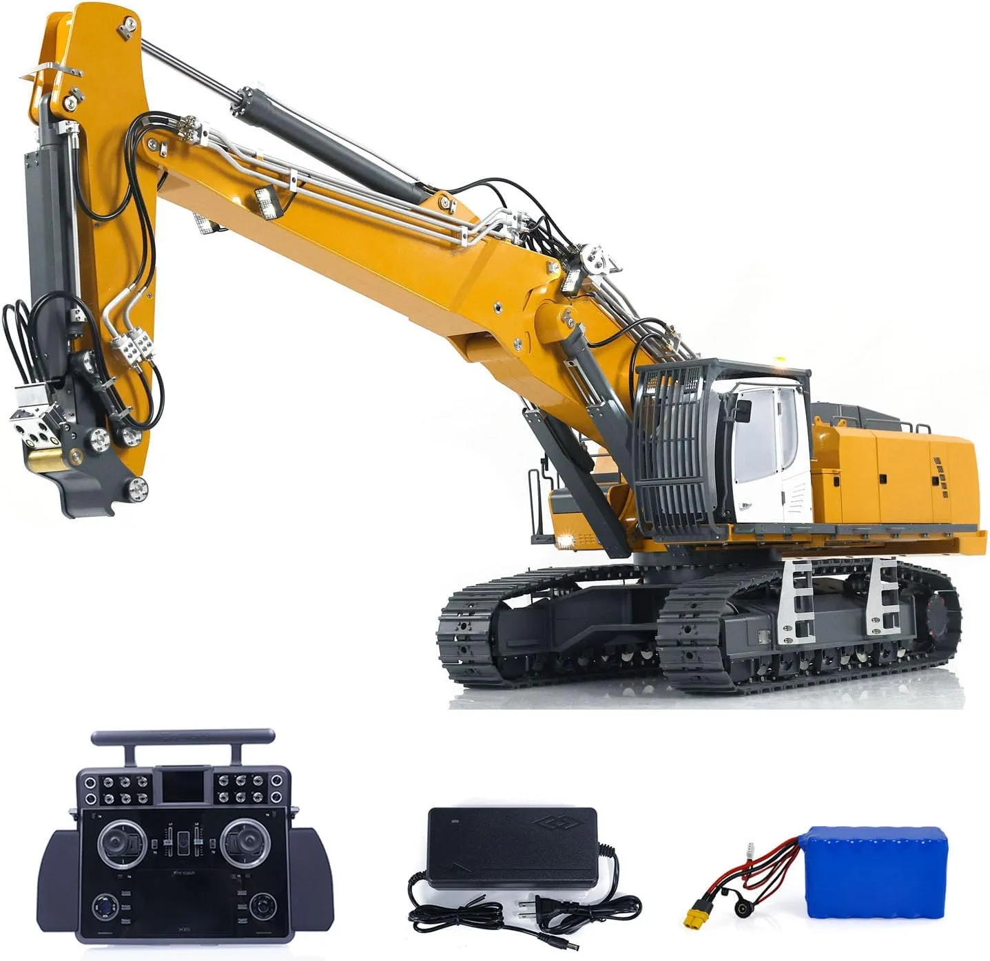 bureau average flax punctual symmetrical RC Hobby K970-301S 1/14 3-Arm Cut Hydraulic RC Excavator Tamden Xe Remote Controller Toucan 
