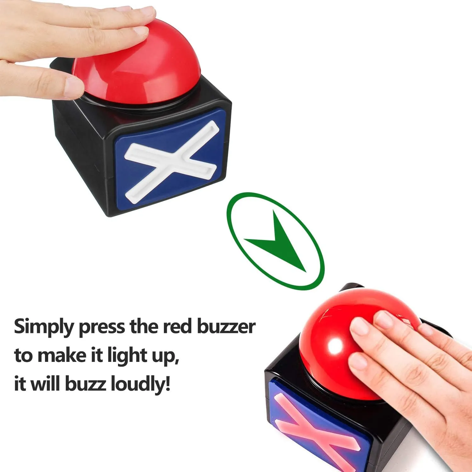 Button with Light Buzzers for Game Show Babylonian Trivia Quiz Got Talent Buzzer Toys Game Answer Buzzer 6pcs$ Game Buzzer Family Feud Buzzer Alarm Sound Play 