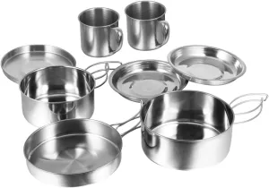 Camping Hiking and Outdoor Cooking KESYOO Camping Cookware Set 8-Piece Portable malnutrition Pot Set Utensils for 