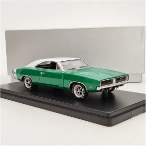 Car Model Display Souvenir Ornament Festive Deluxe Gift (Color : Green) Resin Car Vehicle Model Fit for Challenger 1969 R/T SE 1 43 Limited Edition symbolic indicator glimpse Resin Muscle 