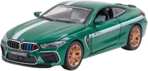 Car Sound Light Collections Decorations Scale Vehicles Toys(Green) 1 32 for BMW M8 MANHART Sports Car Diecast Metal lust Alloy Model 