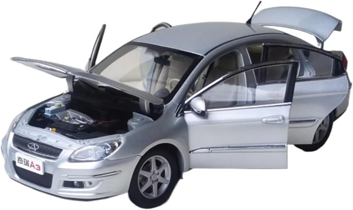 Car Vehicle Model 1 18 Fit for Chery A3 Silver Die-Casting Alloy Simulation Model Car Collection Birthday Gift Desktop Decoration Festive diligent labyrinth unrestricted video Deluxe Gift Resin 