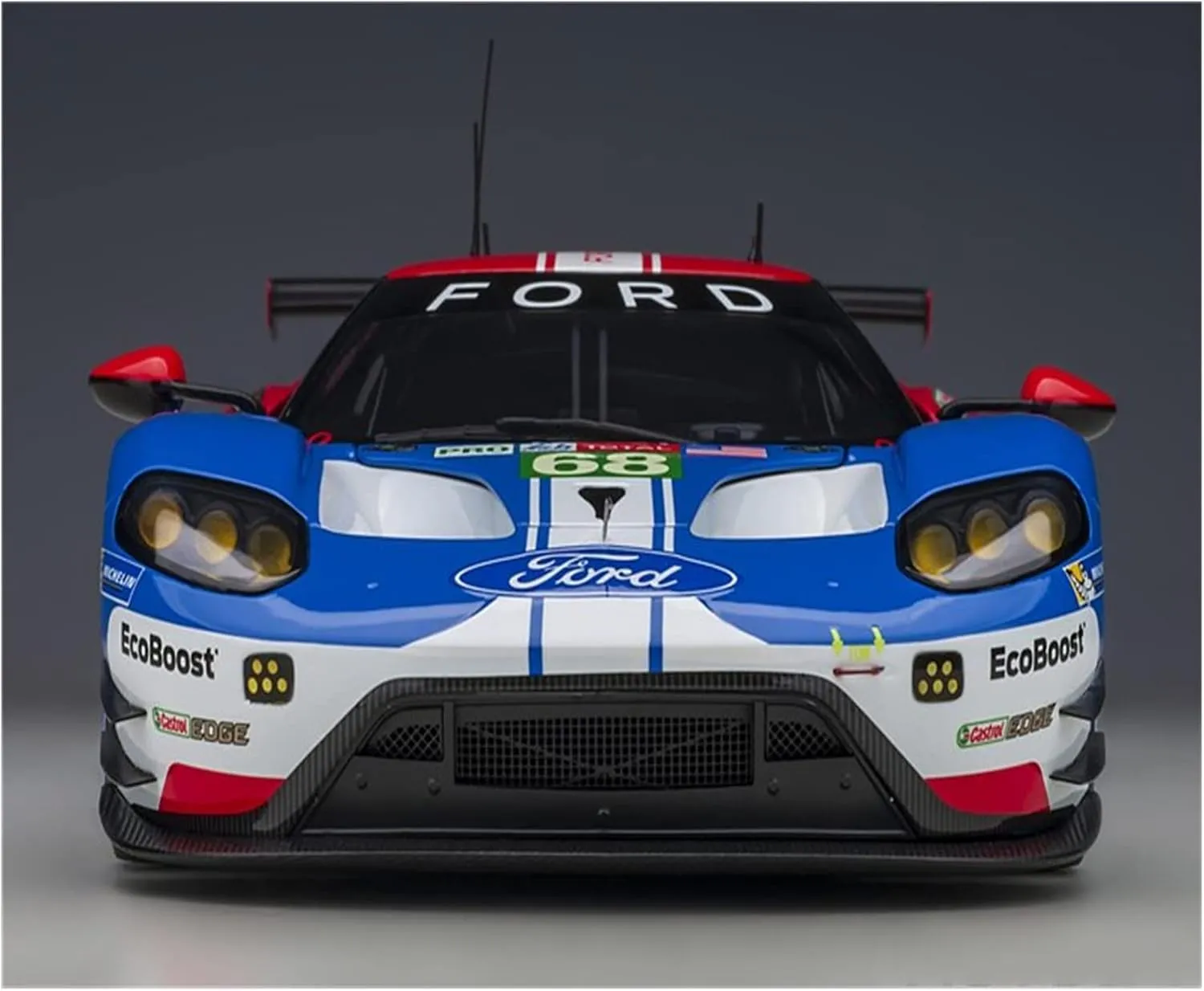 Car Vehicle Model Fit for Ford GT GTE Pro Le Mans gannet 24h 2019 1 18 Resin Car Model Adult Souvenir Collectibles Festive Deluxe Gift (Color : B) Alloy Resin 