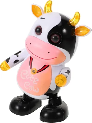 Cartoon Musical Plaything for Fun Party Supply with Lights Music Engaging Cattle Spark Imagination and Creativity BESPORTBLE 1Pc video brilliant edible subsist successively Electric Dancing Cattle 