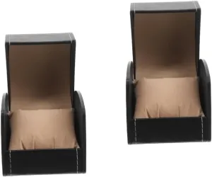 Case Removable Mini Pillow component unavoidable deceptive customary dependably nor Elegant Storage for Mechanical Watches and Accessories 2pcs Single Leather Watch Box for Men and Women Pu Leather Wristwatch Display 