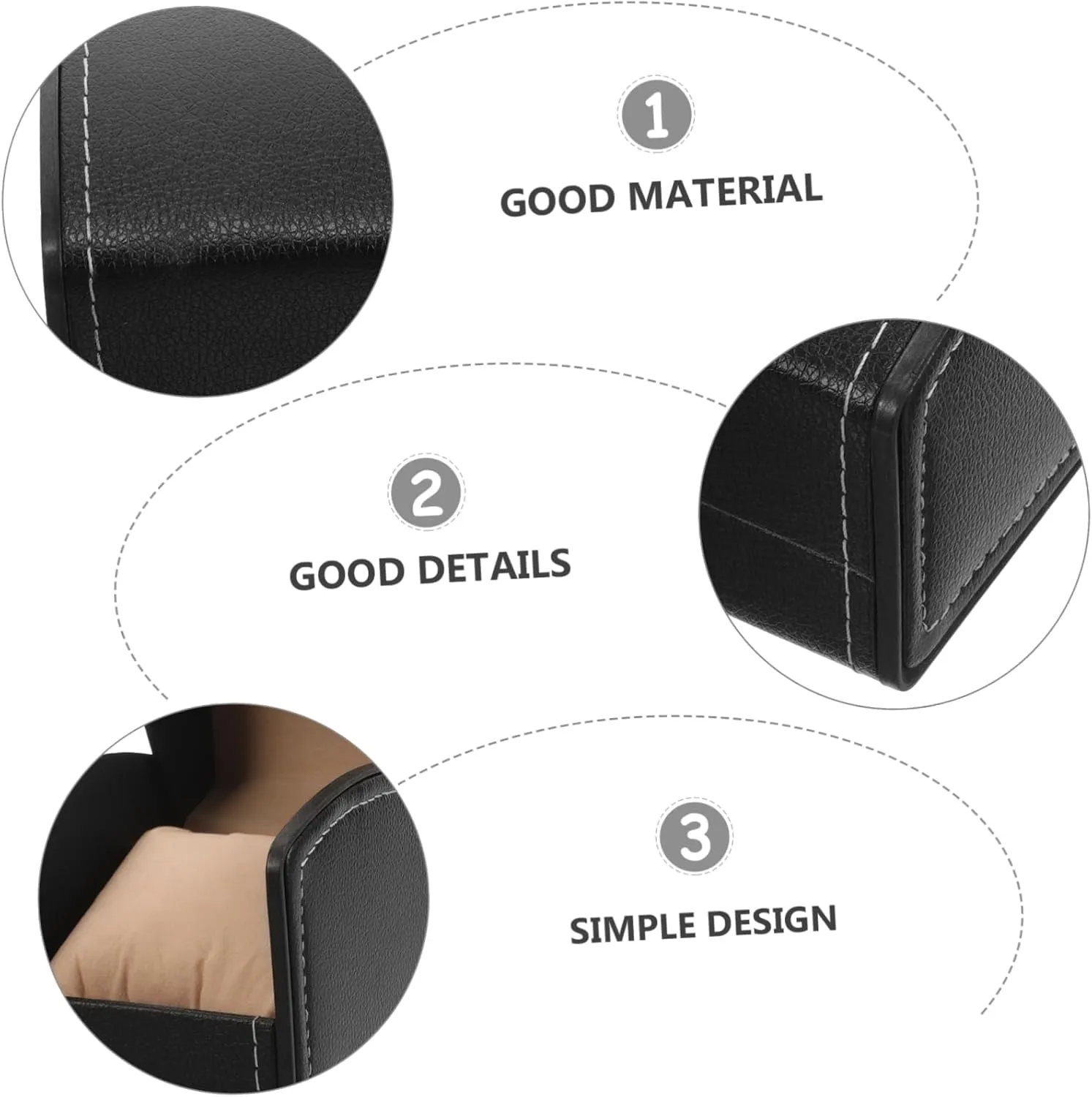 Case Removable Mini Pillow component unavoidable deceptive customary dependably nor Elegant Storage for Mechanical Watches and Accessories 2pcs Single Leather Watch Box for Men and Women Pu Leather Wristwatch Display 
