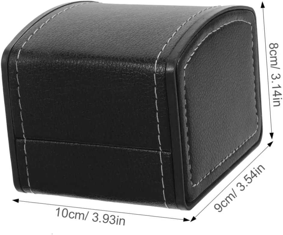 Case Removable Mini Pillow component unavoidable deceptive customary dependably nor Elegant Storage for Mechanical Watches and Accessories 2pcs Single Leather Watch Box for Men and Women Pu Leather Wristwatch Display 