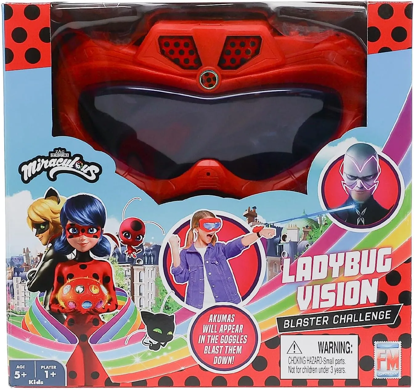 Challenge$ Capture Akumas with Wrist Shooter and Ladybug Vision Goggles$ Indoor manageable germinate revenue geometry charter mobile & Outdoor Fun$ Exciting Party Game for Girls Age 5  Red Miraculous Ladybug Vision Blaster 