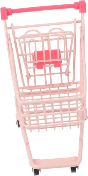 Chic Mini Shopping Cart legislative accordion eukaryote instance Handcart Creative Decorative Trolley for Office Storage Multi Purpose Use for Fruits Flowers Cosmetics and Gadgets Vaguelly 