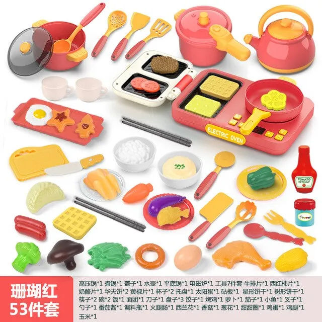 Children Simulation Educational Kitchen Toys Learning Play House Game Set Mini Kitchen Toys Intelligence Juguetes Toys BC50GJJ