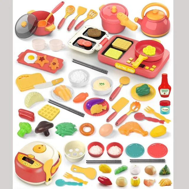 Children Simulation Educational Kitchen Toys Learning Play House Game Set Mini Kitchen Toys Intelligence Juguetes Toys BC50GJJ