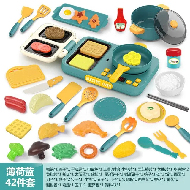 Children Simulation Educational Kitchen Toys Learning Play House Game Set Mini Kitchen Toys Intelligence Juguetes Toys BC50GJJ